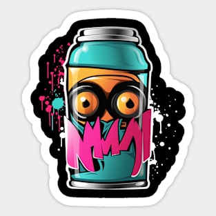 Miami style graffiti spraypaint can Sticker